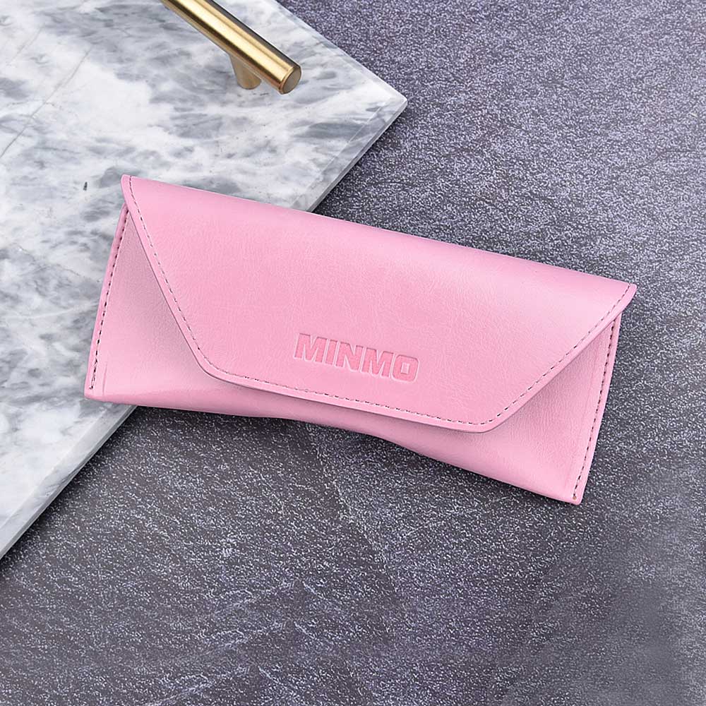 pink leather glasses case