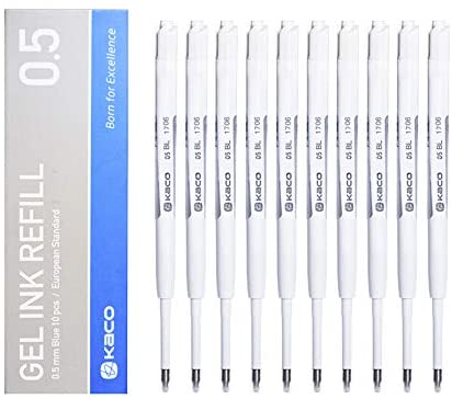 You are currently viewing Kaco G2 Gel Ink Refills for Retractable Gel Pens, Fine Point(0.5mm), Pack of 10 (Blue)